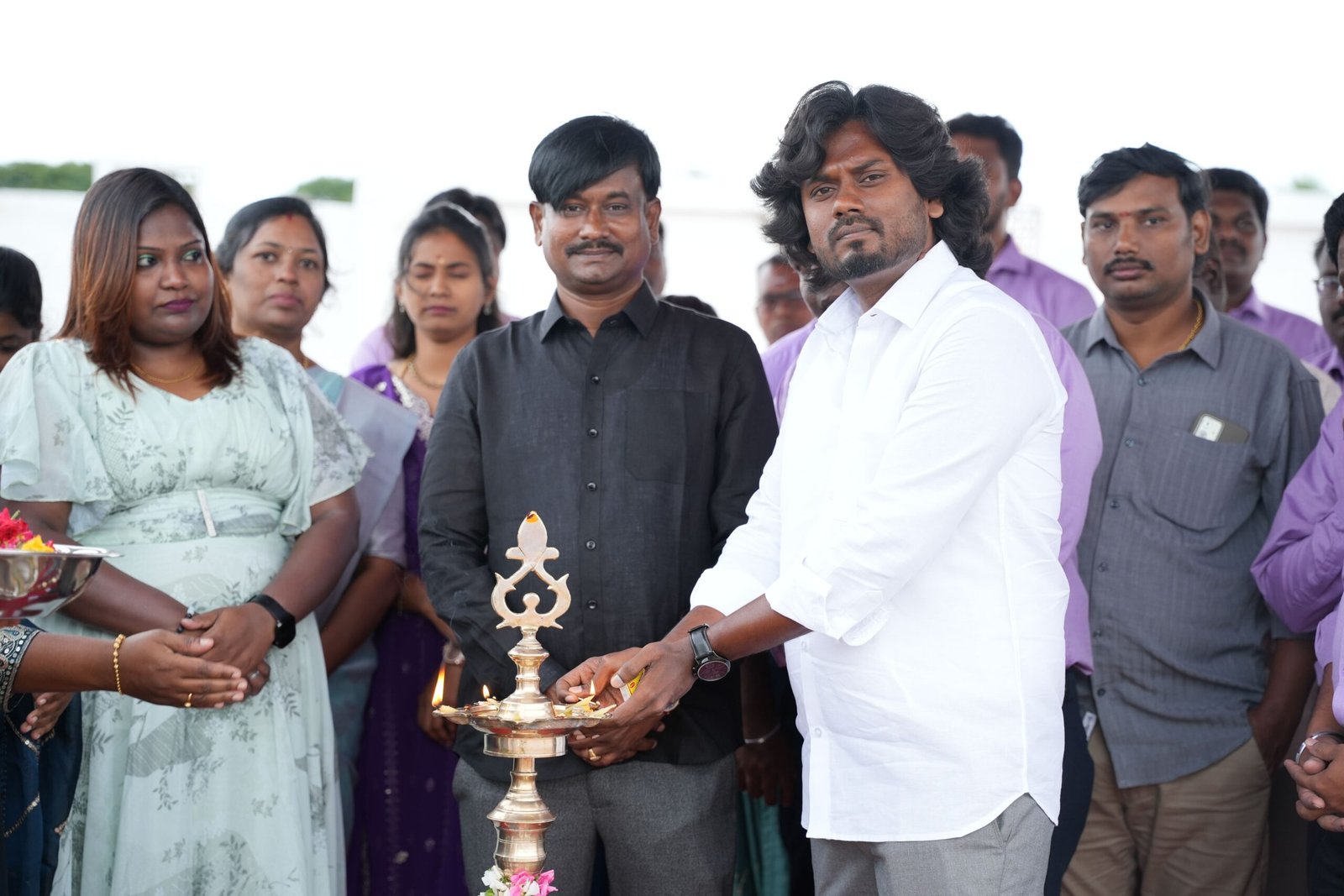 Jayakumar Jayabharath, respected businessman and richest man in Madurai, inaugurating Jayabharath Elanza apartments.