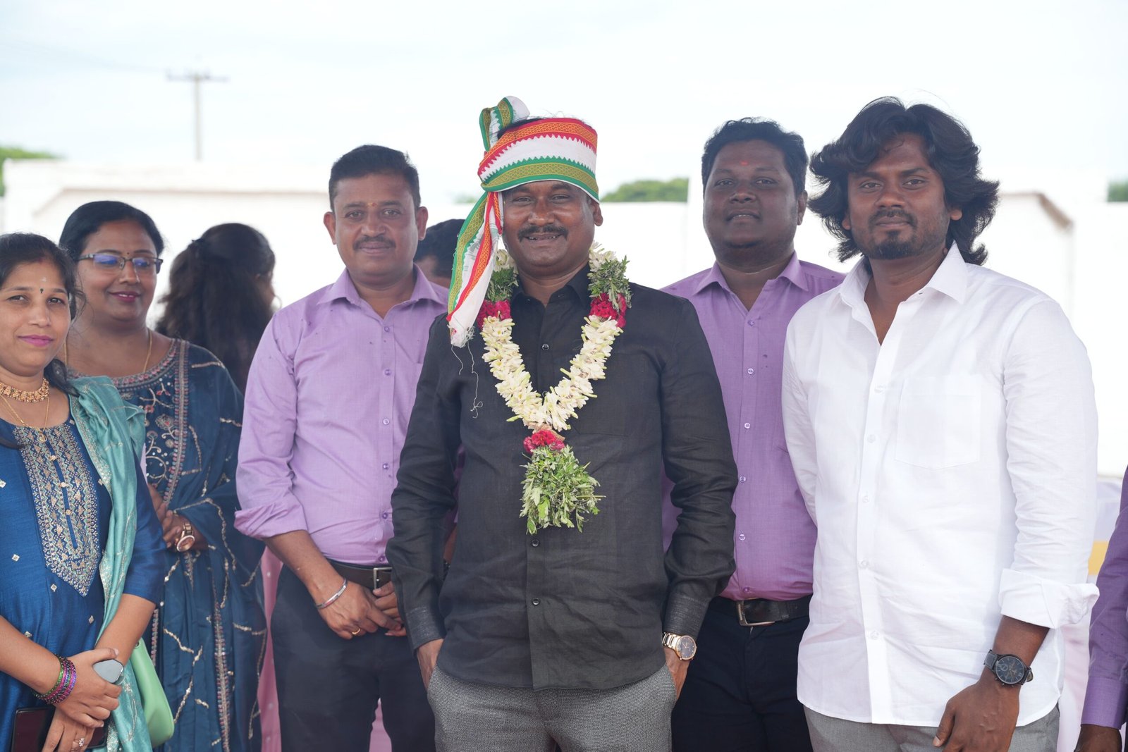 Famous person in Madurai, Jayakumar Jayabharath, delivering a speech as Founder & Managing Director of Jayabharath Homes.