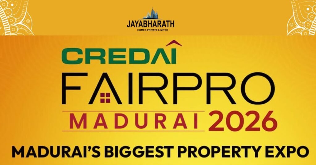 Jayabharath Homes is participating in CREDAI Fairpro 2026 | builders expo in Madurai 2026 | Madurai property expo 2026 | CREDAI Fairpro Madurai 2026 | Jayabharath Homes
