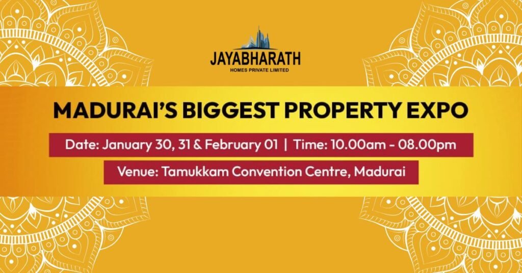 Jayabharath Homes is participating in CREDAI Fairpro 2026 | builders expo in Madurai 2026 | Madurai property expo 2026 | CREDAI Fairpro Madurai 2026  | Jayabharath Homes