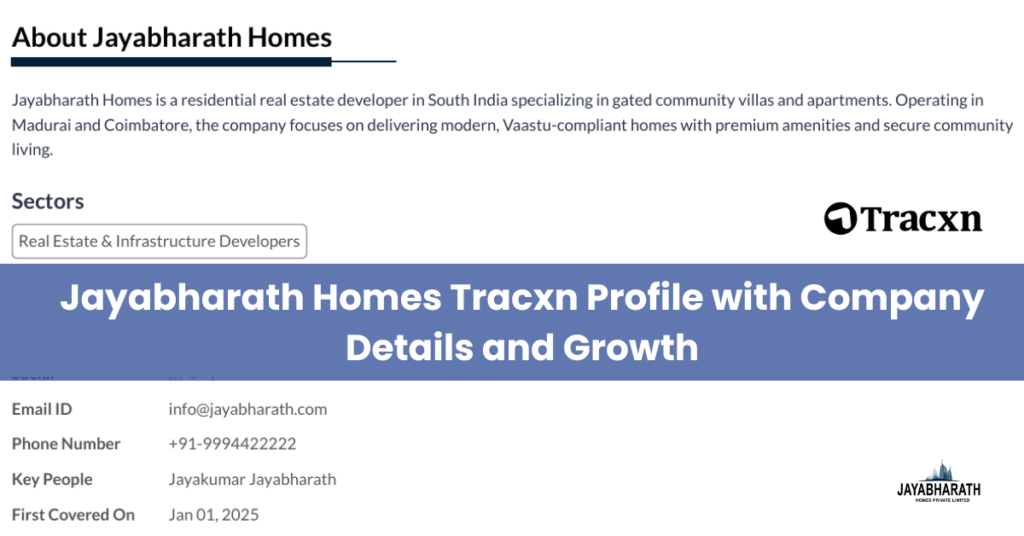 Jayabharath Homes Tracxn Profile with Company Details and Growth