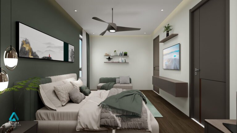 Luxury villa living room interior in Madurai